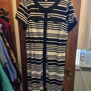 Black and White Striped Dress